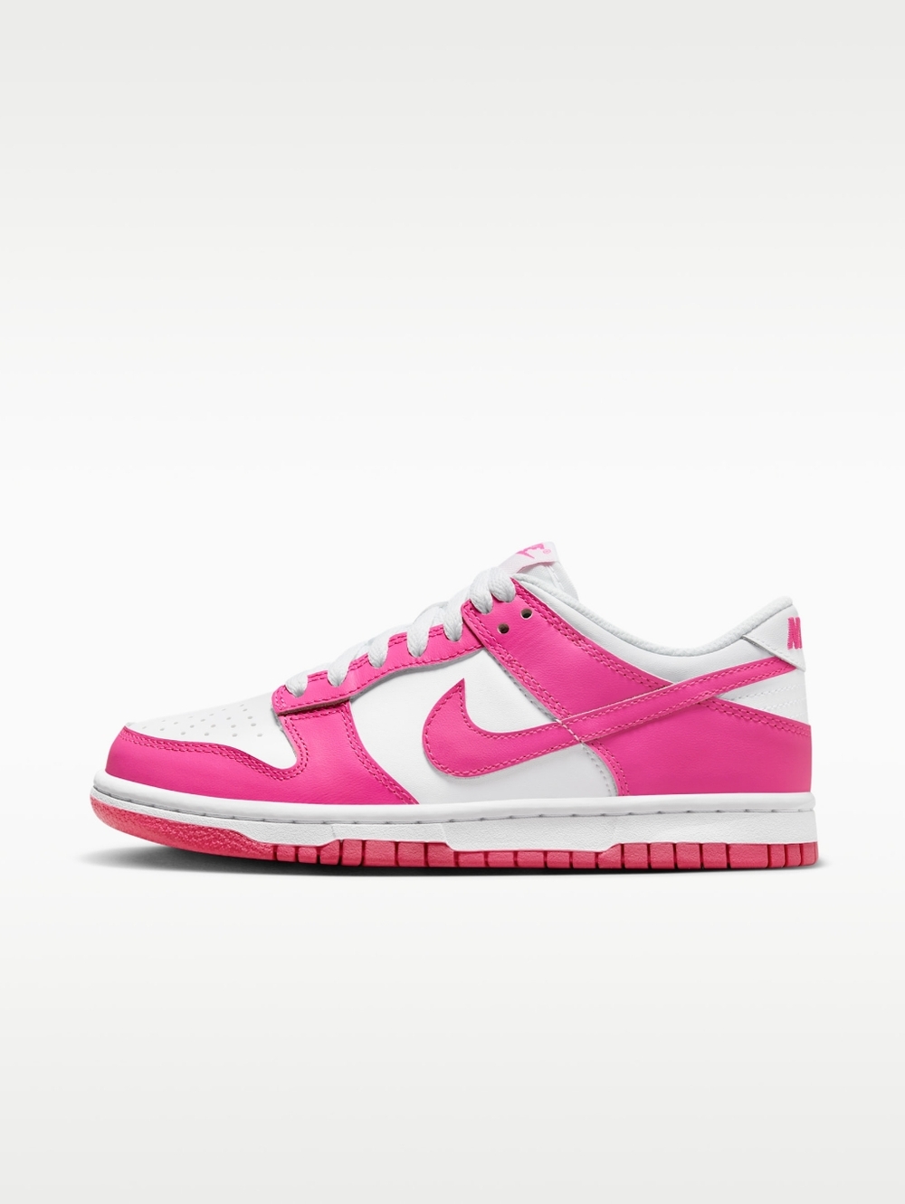 Nike Dunk Low in the "Active Fuchsia" colorway - Youth